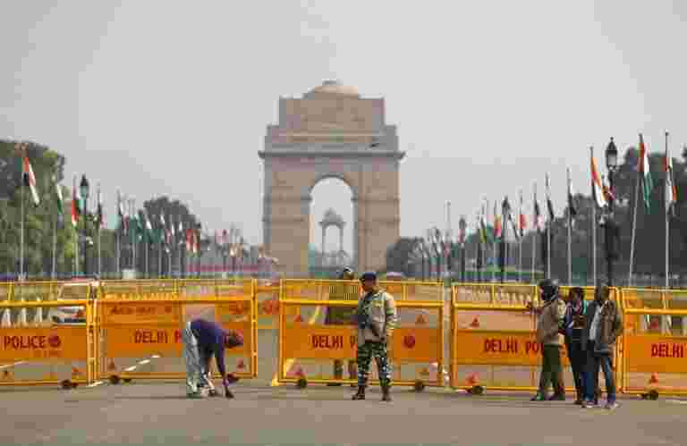 共和國2019年日：防空槍，SWAT婦女突擊隊，狙擊手部署在Delhi的安全